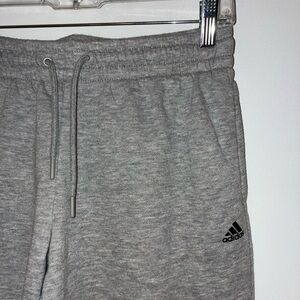 adidas Heather Gray Sweatpants with Drawstring Waist Sz S